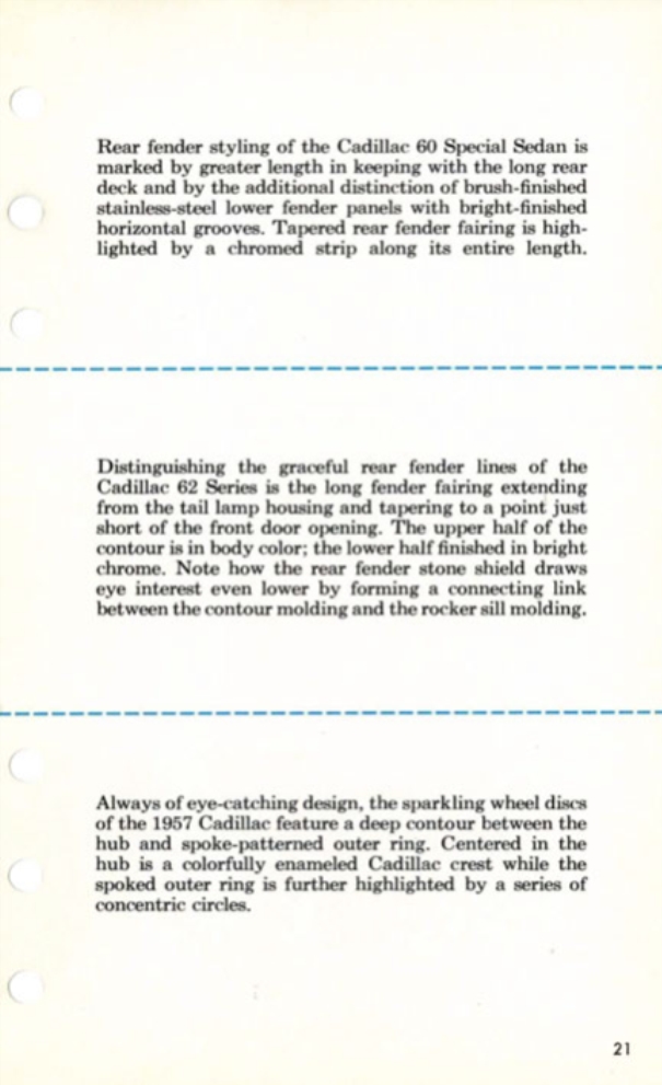 1957 Cadillac Salesmans Data Book Page 143